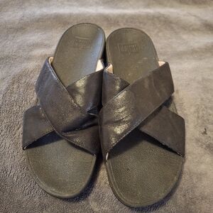 Fitflop Black Slide Sandals